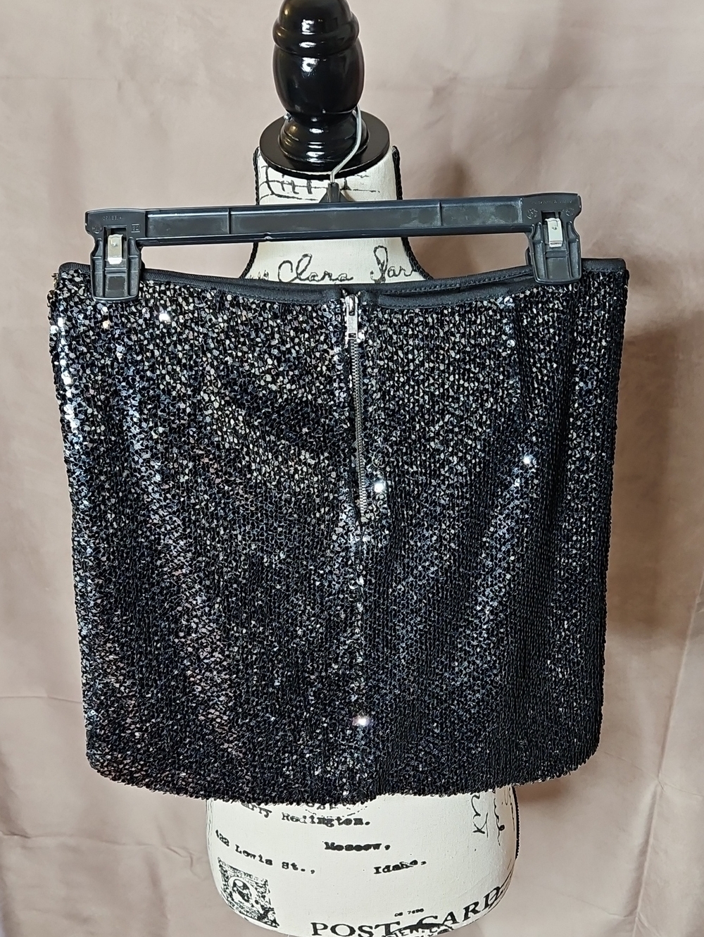 Forever 21 Black Fully Sequin Mini Skirt Size Small - Picture 3 of 4